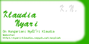 klaudia nyari business card